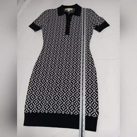 MICHAEL Michael Kors Black and White Geometric Mini Dress - Picture 6 of 14